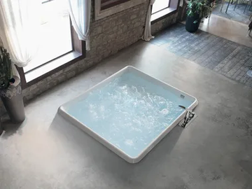 BOLLA Q - Hydromassage square bathtub by Gruppo Geromin - view 2